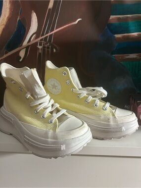 Converse Run Star Legacy CX Yellow Platform High Top Sneakers Women’s 7